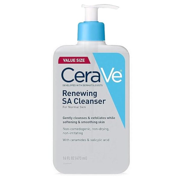 CeraVe Renewing Salicylic Acid Cleanser, Formulated With Hyaluronic Acid, Niacinamide, & Ceramides